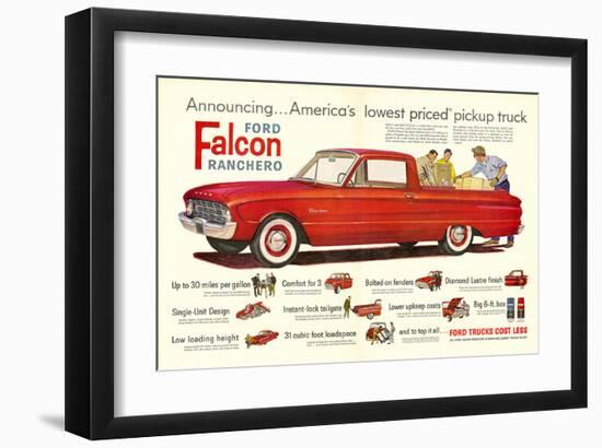 Ford 1960 Falcon Ranchero-null-Framed Art Print