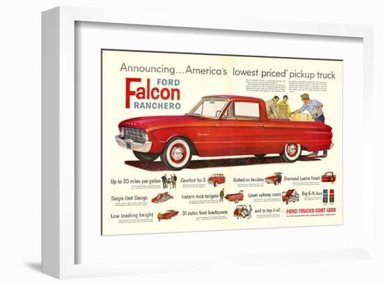 Ford 1960 Falcon Ranchero-null-Framed Art Print