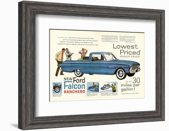 Ford 1960 New Falcon Ranchero-null-Framed Art Print