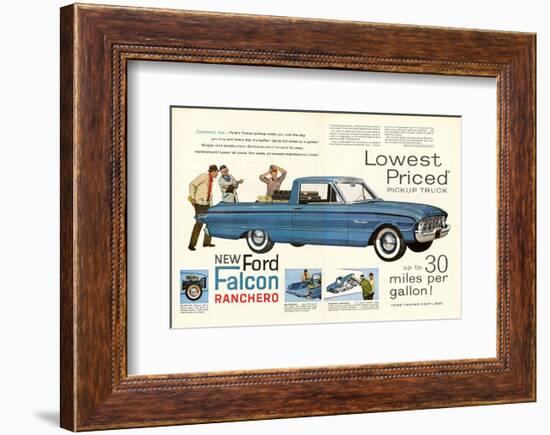 Ford 1960 New Falcon Ranchero-null-Framed Art Print