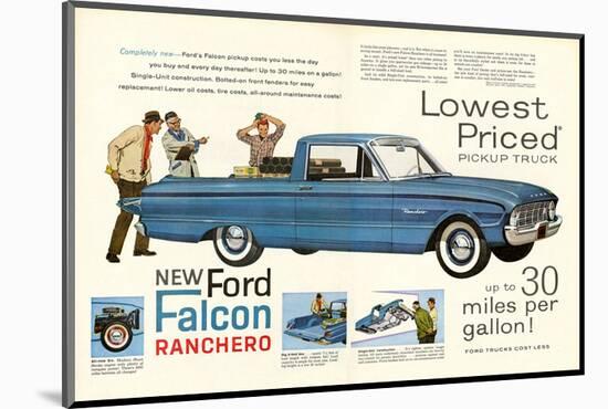 Ford 1960 New Falcon Ranchero-null-Mounted Art Print