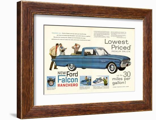 Ford 1960 New Falcon Ranchero-null-Framed Art Print