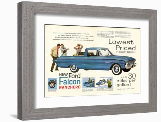 Ford 1960 New Falcon Ranchero-null-Framed Art Print