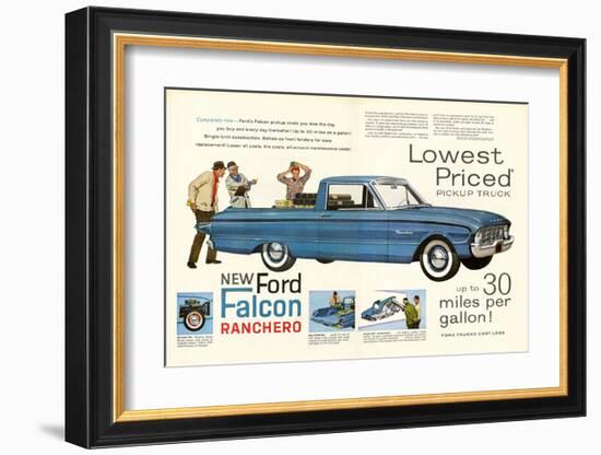 Ford 1960 New Falcon Ranchero-null-Framed Art Print