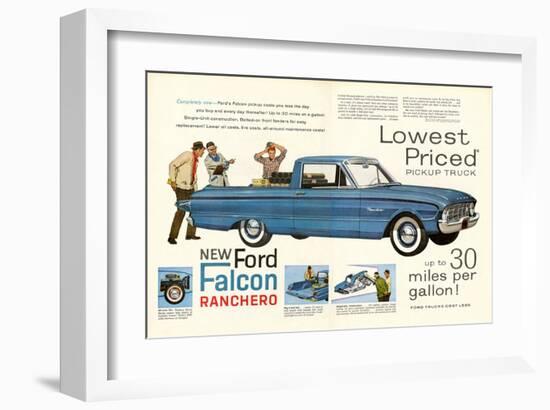 Ford 1960 New Falcon Ranchero-null-Framed Art Print