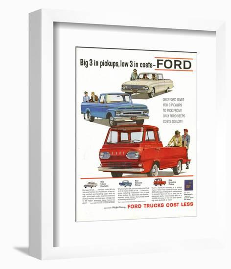 Ford 1961 Big 3 in Pickups-null-Framed Premium Giclee Print