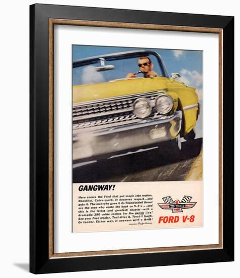 Ford 1961 Gangway V8-null-Framed Art Print