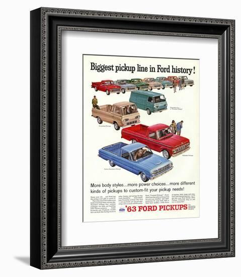 Ford 1963 Biggest Pickup Line-null-Framed Art Print