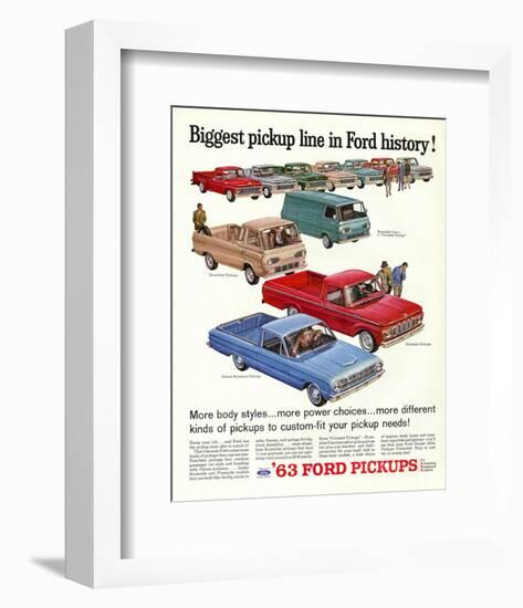 Ford 1963 Biggest Pickup Line-null-Framed Art Print