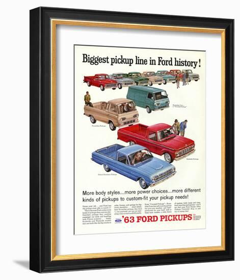 Ford 1963 Biggest Pickup Line-null-Framed Art Print