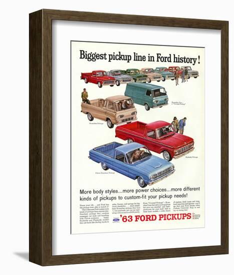 Ford 1963 Biggest Pickup Line-null-Framed Art Print