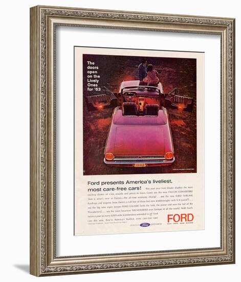 Ford 1963 Galxie 500Xl Convert-null-Framed Art Print