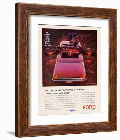 Ford 1963 Galxie 500Xl Convert-null-Framed Art Print