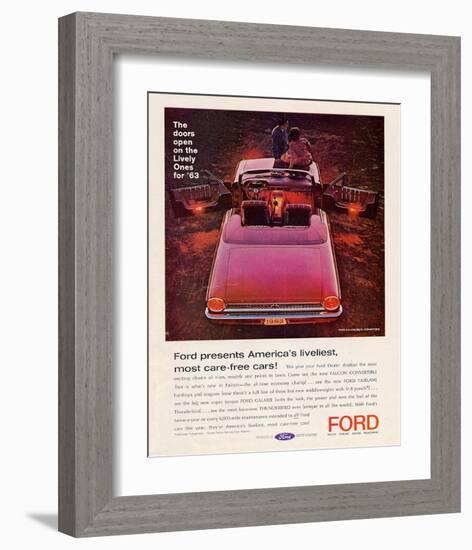 Ford 1963 Galxie 500Xl Convert-null-Framed Art Print