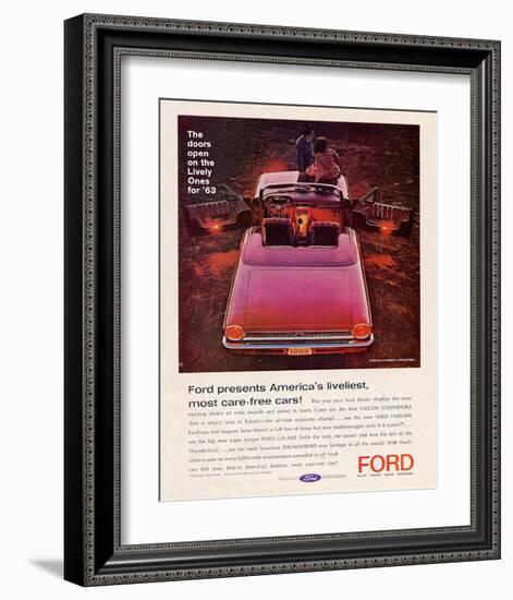 Ford 1963 Galxie 500Xl Convert-null-Framed Art Print