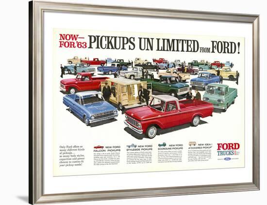 Ford 1963 Pickups Unlimited-null-Framed Premium Giclee Print