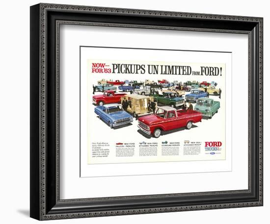 Ford 1963 Pickups Unlimited-null-Framed Art Print