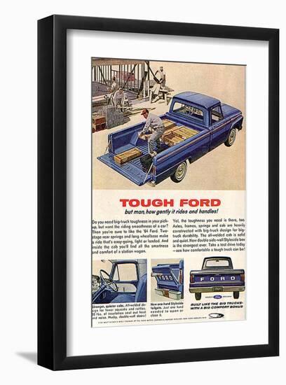 Ford 1964 Tough-But How Gently-null-Framed Premium Giclee Print