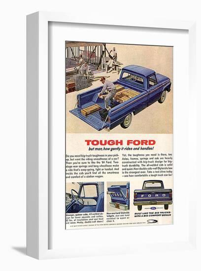 Ford 1964 Tough-But How Gently-null-Framed Premium Giclee Print