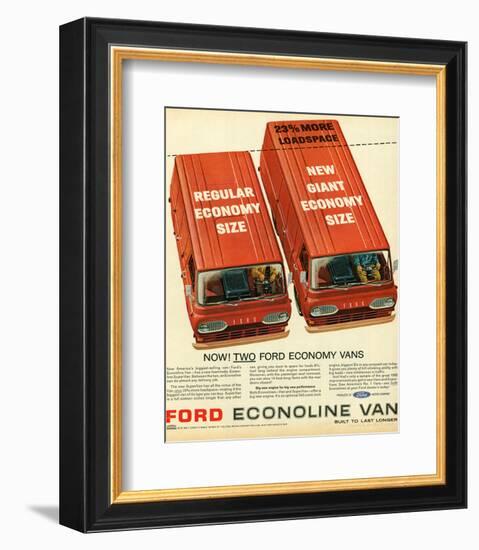 Ford 1965 Two Economy Vans-null-Framed Art Print