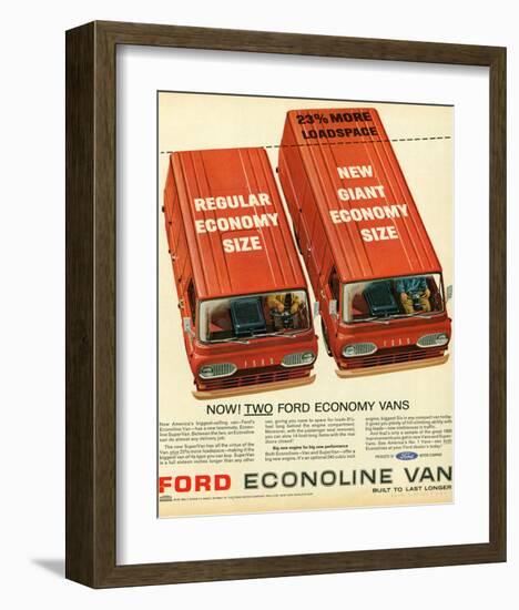 Ford 1965 Two Economy Vans-null-Framed Art Print