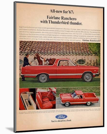 Ford 1967 Fairlane Ranchero-null-Mounted Art Print