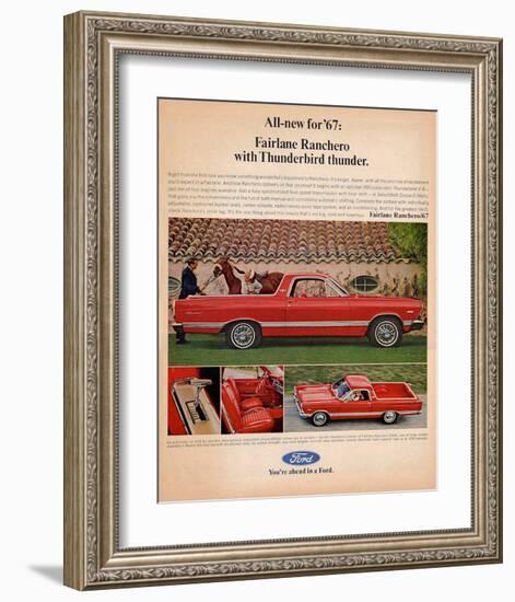 Ford 1967 Fairlane Ranchero-null-Framed Art Print