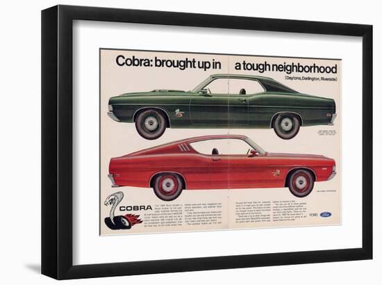 Ford 1969 Cobra Sportsroof-null-Framed Art Print