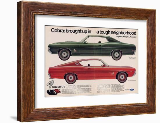 Ford 1969 Cobra Sportsroof-null-Framed Art Print