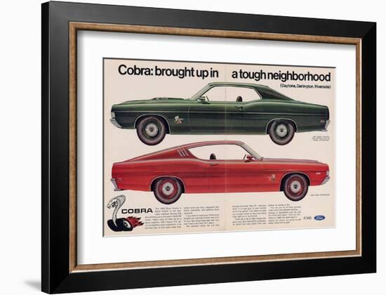 Ford 1969 Cobra Sportsroof-null-Framed Art Print