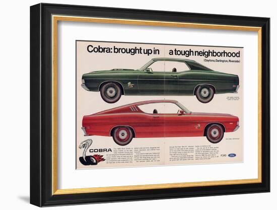 Ford 1969 Cobra Sportsroof-null-Framed Art Print