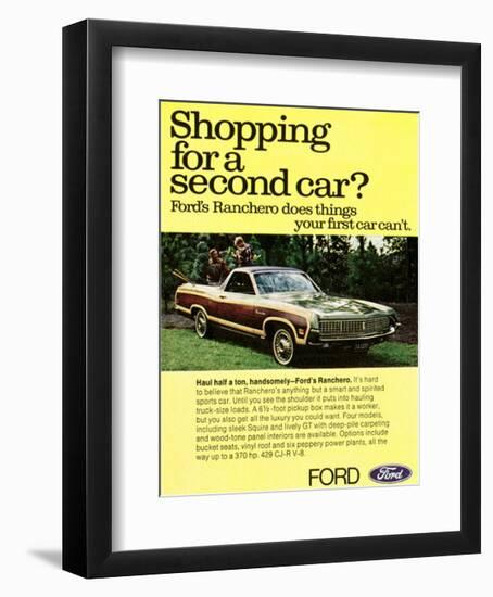 Ford 1971 Shopping for 2Nd Car-null-Framed Art Print