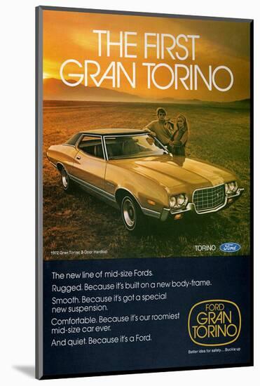 Ford 1972 Gran Torino 2-Door-null-Mounted Art Print