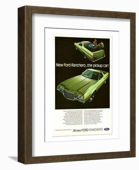 Ford 1972 Ranchero Pickup Car-null-Framed Premium Giclee Print