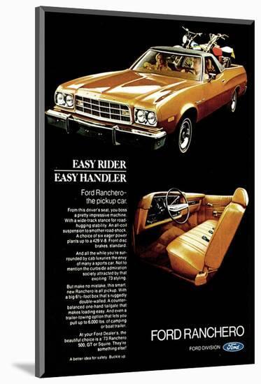 Ford 1973 Ranchero Easy Rider-null-Mounted Art Print