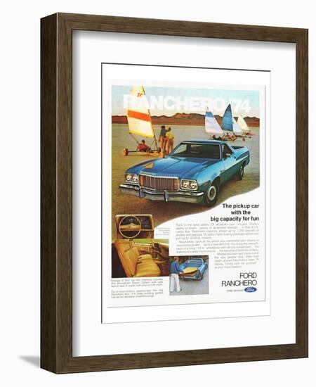 Ford 1974 Capacity Pickup Car-null-Framed Art Print