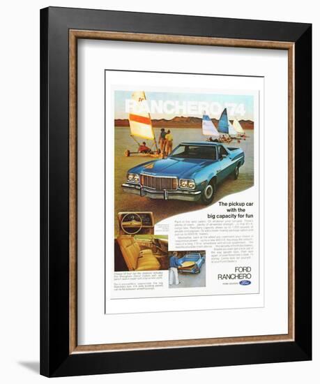 Ford 1974 Capacity Pickup Car-null-Framed Art Print