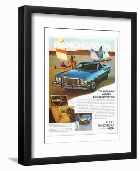 Ford 1974 Capacity Pickup Car-null-Framed Art Print