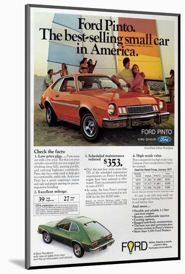 Ford 1977 Pinto - Bestselling-null-Mounted Art Print