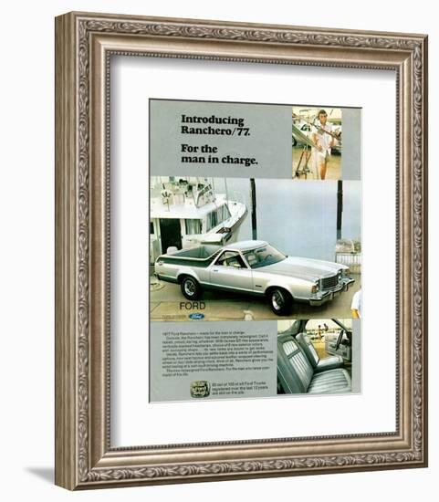 Ford 1977 Ranchero - in Charge-null-Framed Art Print
