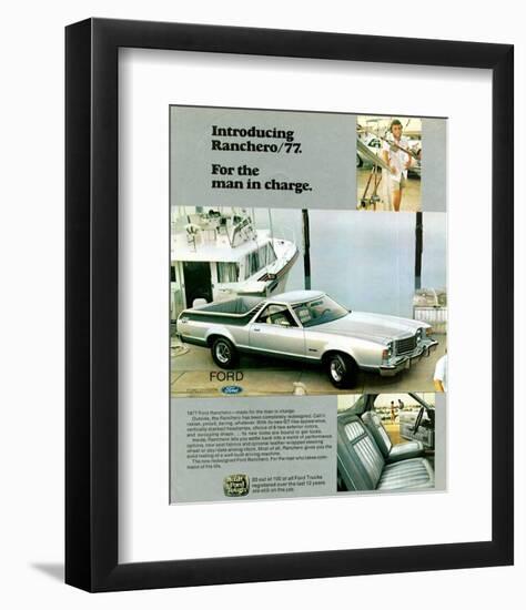Ford 1977 Ranchero - in Charge-null-Framed Art Print