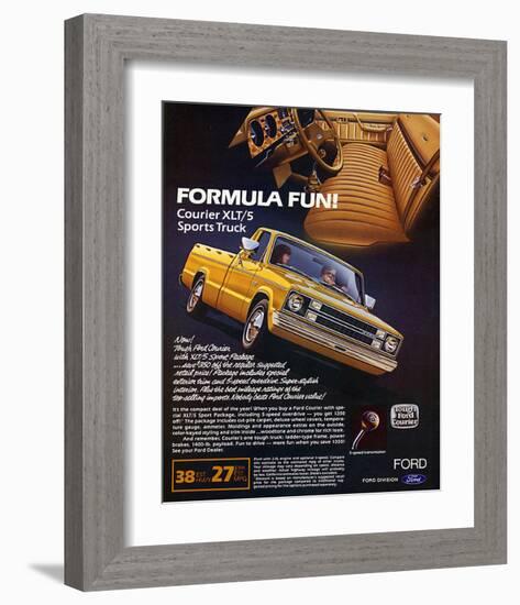 Ford 1982 Courier Sports Truck-null-Framed Art Print