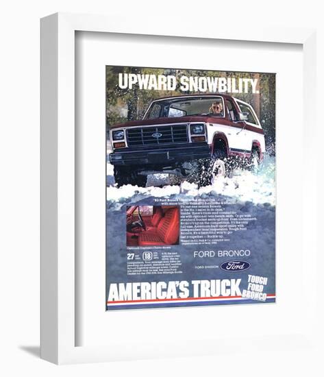 Ford 1983 Bronco Snowbility-null-Framed Art Print