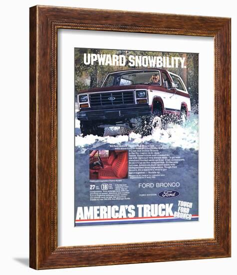 Ford 1983 Bronco Snowbility-null-Framed Art Print