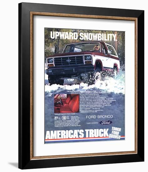 Ford 1983 Bronco Snowbility-null-Framed Art Print