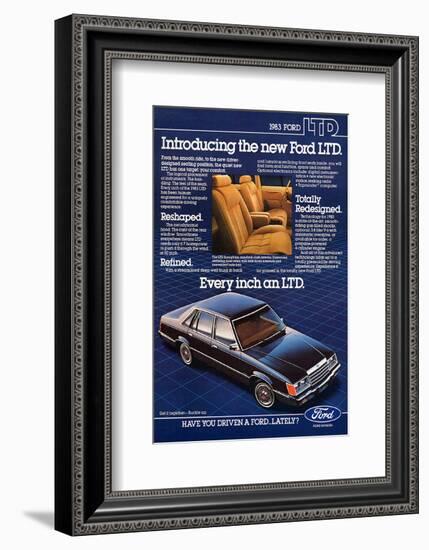 Ford 1983 Introducing the Ltd-null-Framed Premium Giclee Print
