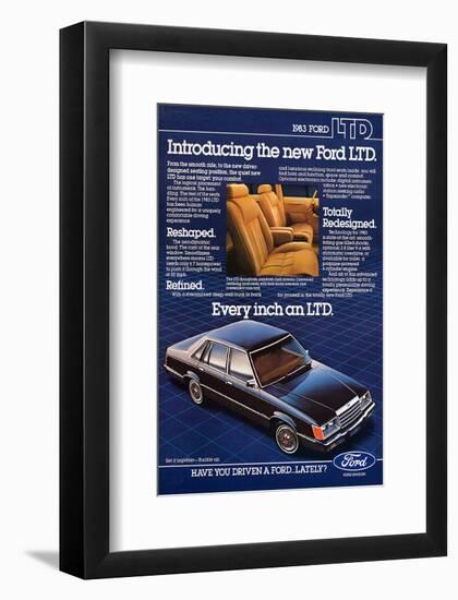 Ford 1983 Introducing the Ltd-null-Framed Art Print