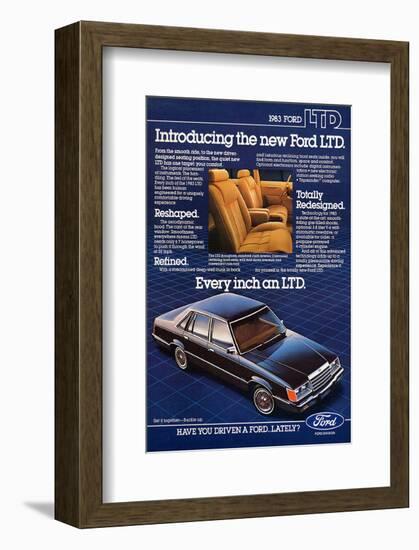 Ford 1983 Introducing the Ltd-null-Framed Art Print