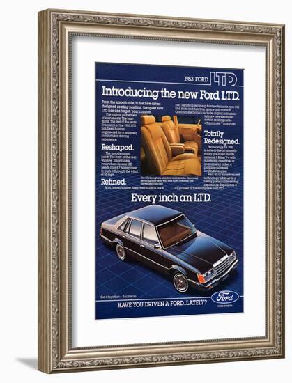 Ford 1983 Introducing the Ltd-null-Framed Art Print