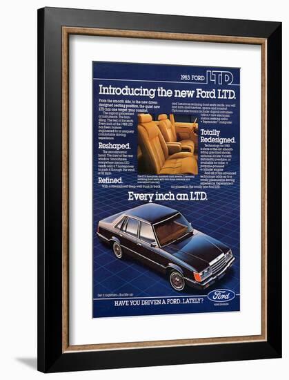 Ford 1983 Introducing the Ltd-null-Framed Art Print